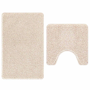 Vidaxl antislip badmat set 2 pcs crème pp