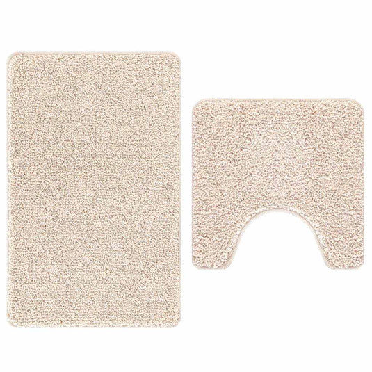 Vidaxl antislip badmat set 2 pcs crème pp