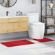 Vidaxl antislip badmat set 2 pcs rood pp