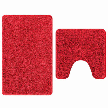Vidaxl antislip badmat set 2 pcs rood pp