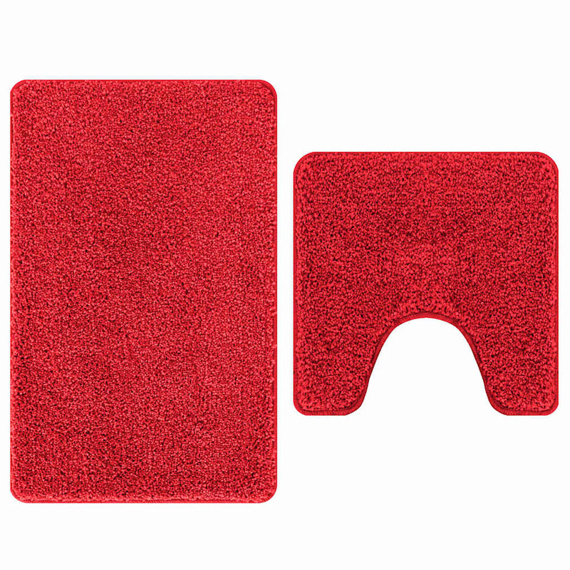 Load image into Gallery viewer, Vidaxl antislip badmat set 2 pcs rood pp
