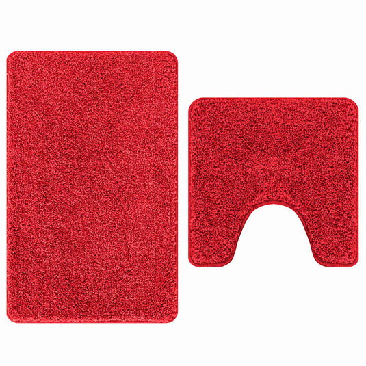 Vidaxl antislip badmat set 2 pcs rood pp