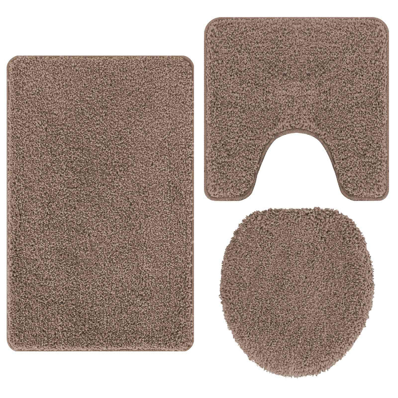 Load image into Gallery viewer, Vidaxl antislip badmat set 3 pcs bruin pp
