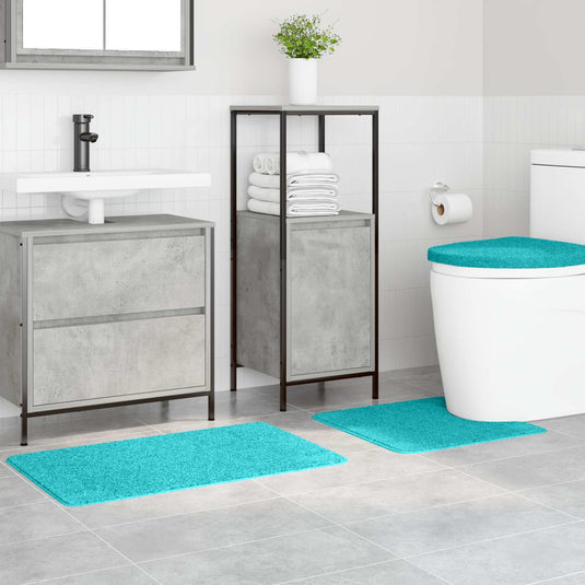 Vidaxl antislip badmat set 3 pcs turquoise pp