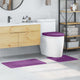 Vidaxl antislip badmat set 3 pcs paars pp