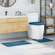 Vidaxl antislip badmat set 3 pcs blauw pp
