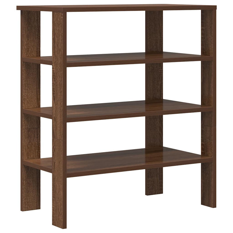 Load image into Gallery viewer, Vidaxl schoenenrek 61x32x70 cm bewerkt hout bruin eikenkleur
