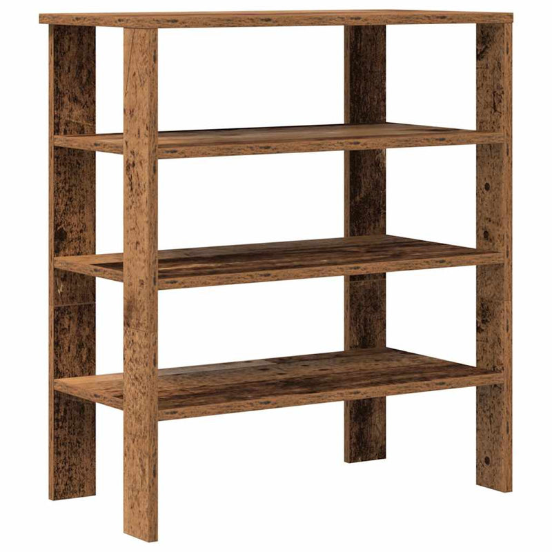 Load image into Gallery viewer, Vidaxl schoenenrek 61x32x70 cm bewerkt hout oud houtkleurig
