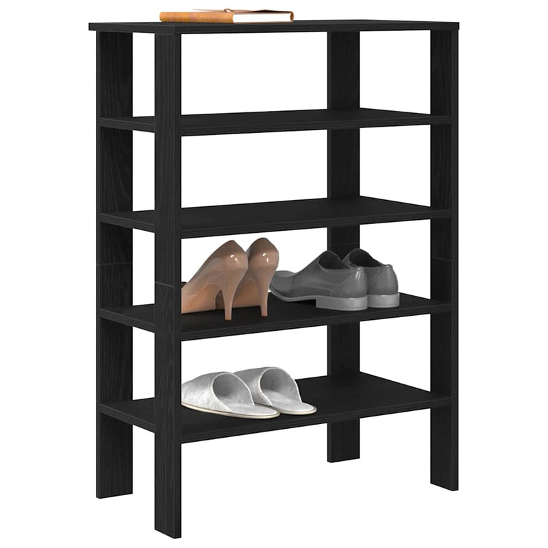 Load image into Gallery viewer, Vidaxl schoenenrek 61x32x87,5 cm bewerkt hout zwart
