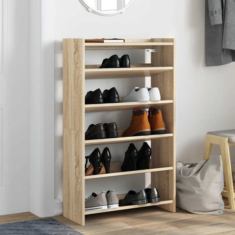 Load image into Gallery viewer, Vidaxl schoenenrek 60x25x100 cm bewerkt hout sonoma eikenkleurig
