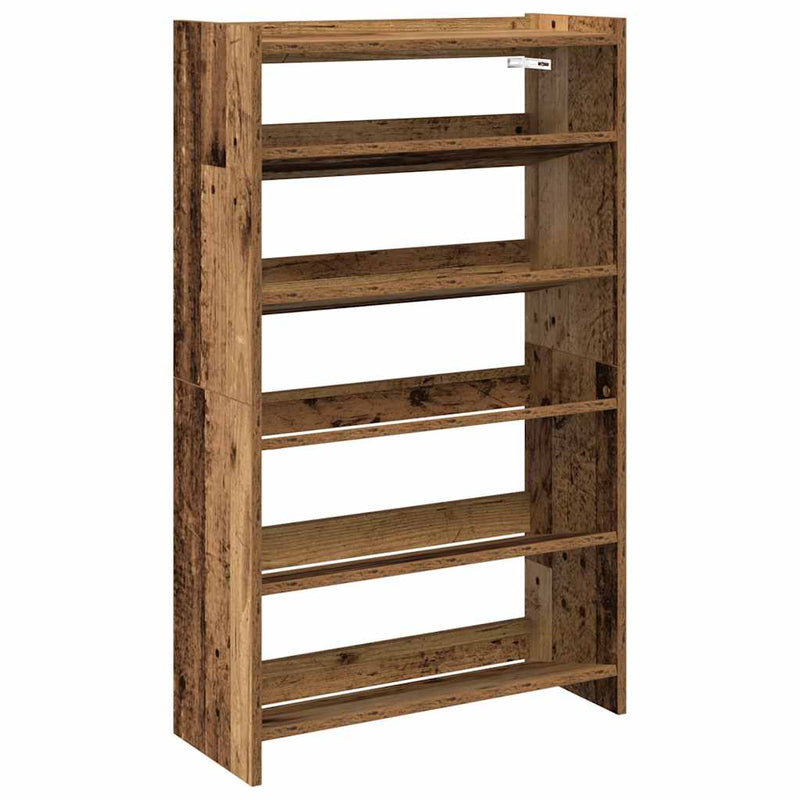 Load image into Gallery viewer, Vidaxl schoenenrek 60x25x100 cm bewerkt hout oud houtkleurig

