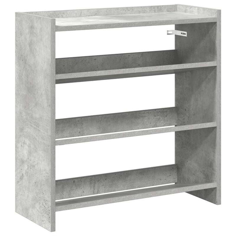Load image into Gallery viewer, Vidaxl schoenenrek 60x25x62 cm bewerkt hout betongrijs
