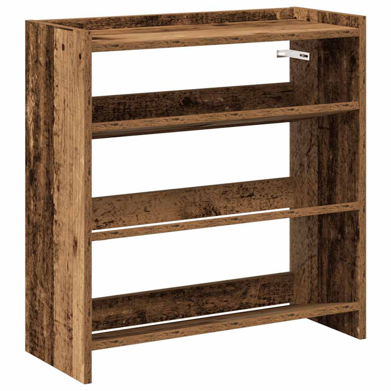 Load image into Gallery viewer, Vidaxl schoenenrek 60x25x62 cm bewerkt hout oud houtkleurig
