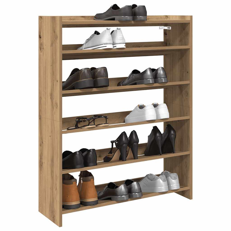 Load image into Gallery viewer, Vidaxl schoenenrek 80x25x100 cm bewerkt hout artisanaal eikenkleur
