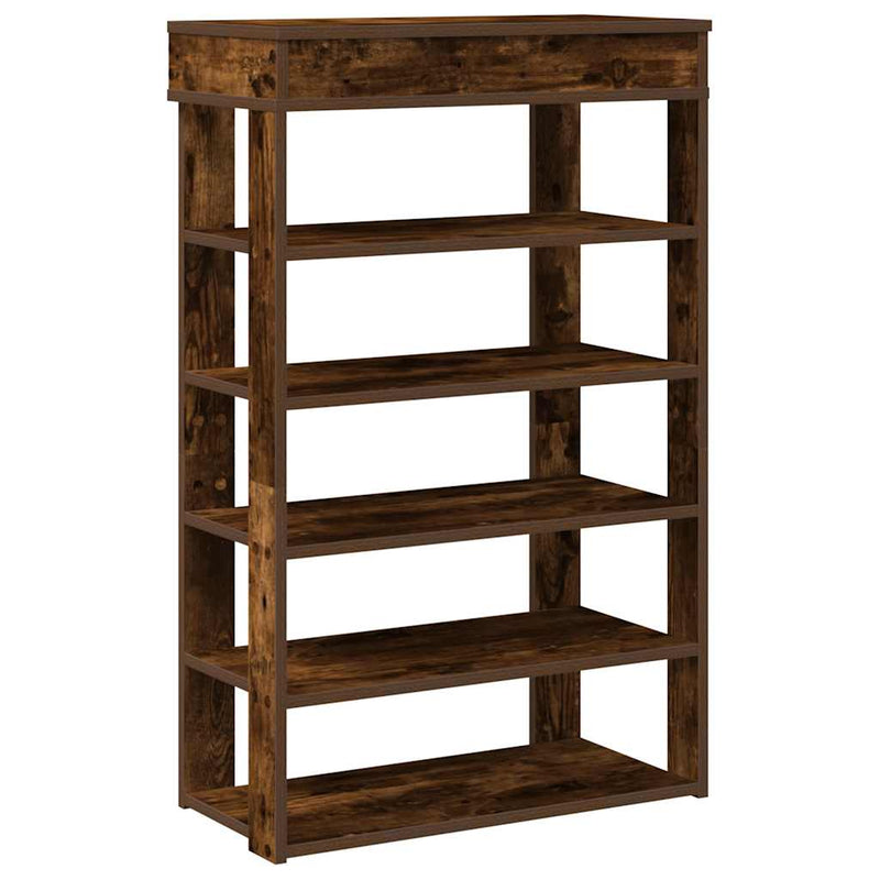 Load image into Gallery viewer, Vidaxl schoenenrek 60x30x98 cm bewerkt hout gerookt eikenkleurig
