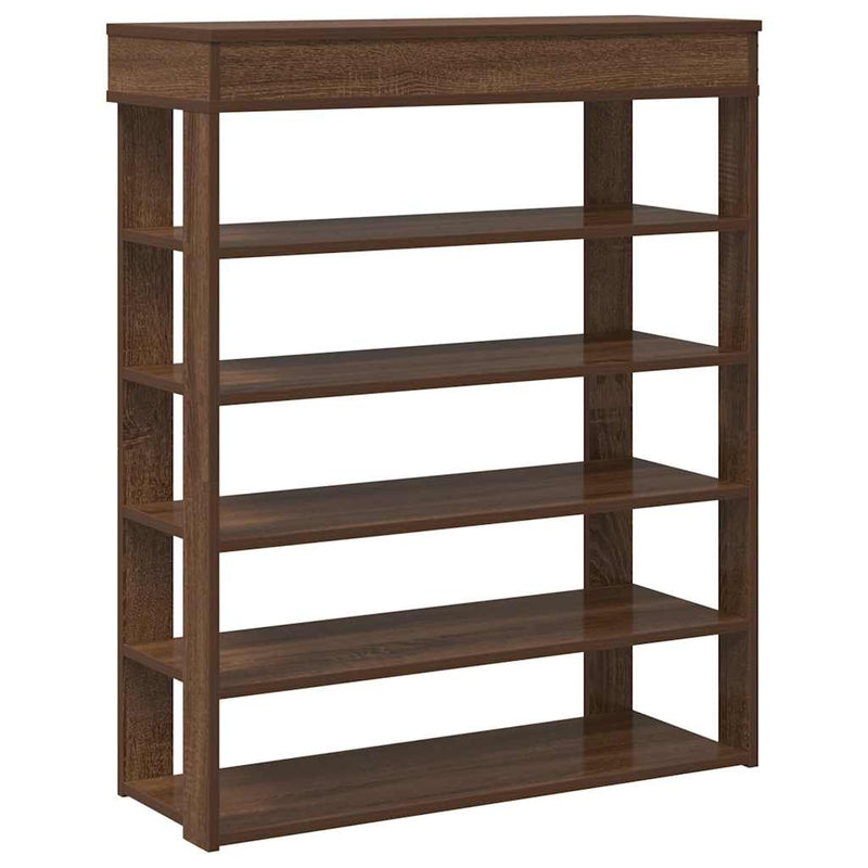 Load image into Gallery viewer, Vidaxl schoenenrek 80x30x98 cm bewerkt hout bruin eikenkleur
