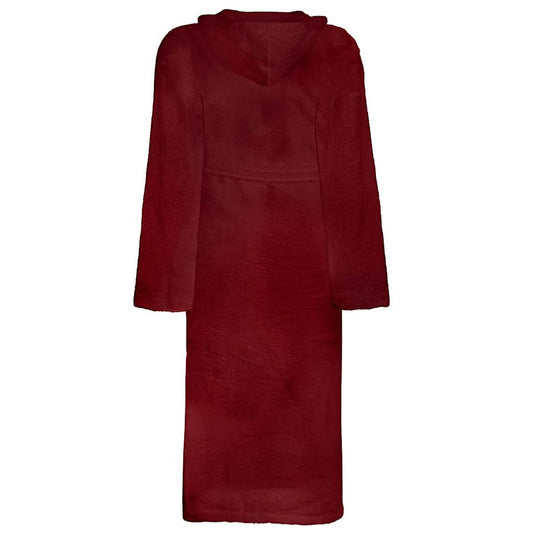 Vidaxl badjas kinn rood l katoen