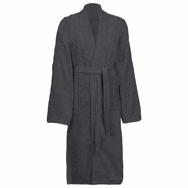 Vidaxl badjas kinn antraciet xxxl katoen
