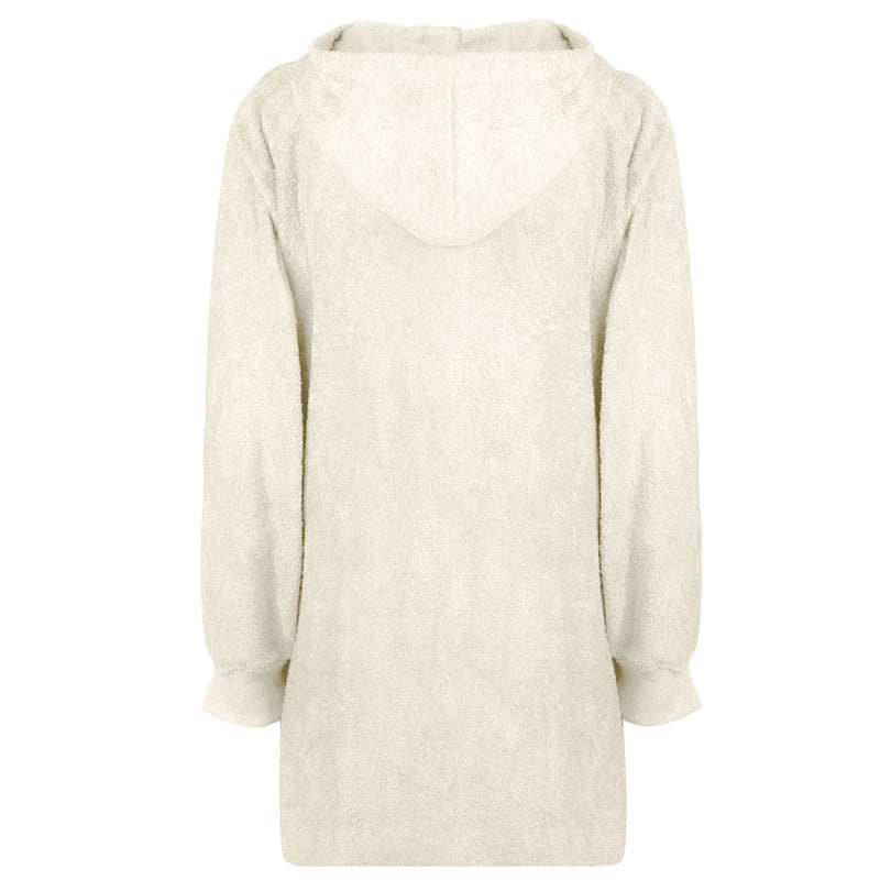 Load image into Gallery viewer, Vidaxl deken hoodie kinn crème l katoen
