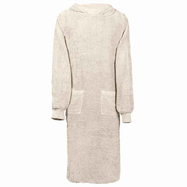 Vidaxl deken hoodie kinn crème xl katoen