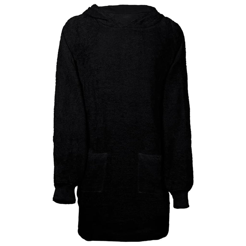 Load image into Gallery viewer, Vidaxl deken hoodie kinn zwart l katoen
