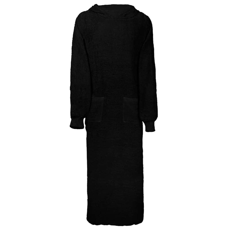 Load image into Gallery viewer, Vidaxl deken hoodie kinn zwart xxl katoen
