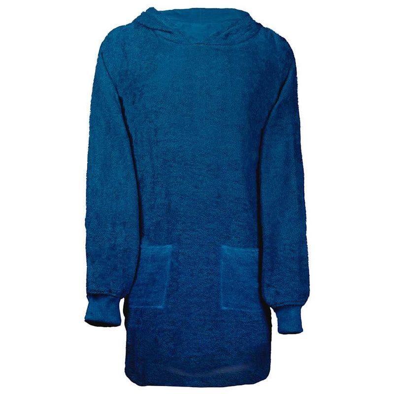 Load image into Gallery viewer, Vidaxl deken hoodie kinn marineblauw l katoen
