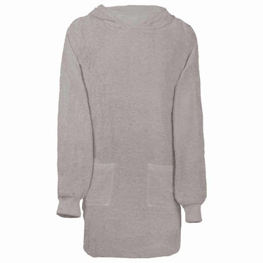 Vidaxl deken hoodie kinn grijs l katoen