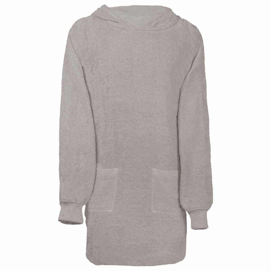 Vidaxl deken hoodie kinn grijs l katoen