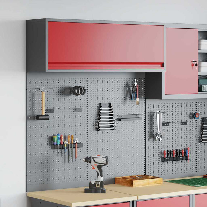 Load image into Gallery viewer, Vidaxl gereedschapskast set met plank 3 pcs rood gepoedercoat staal
