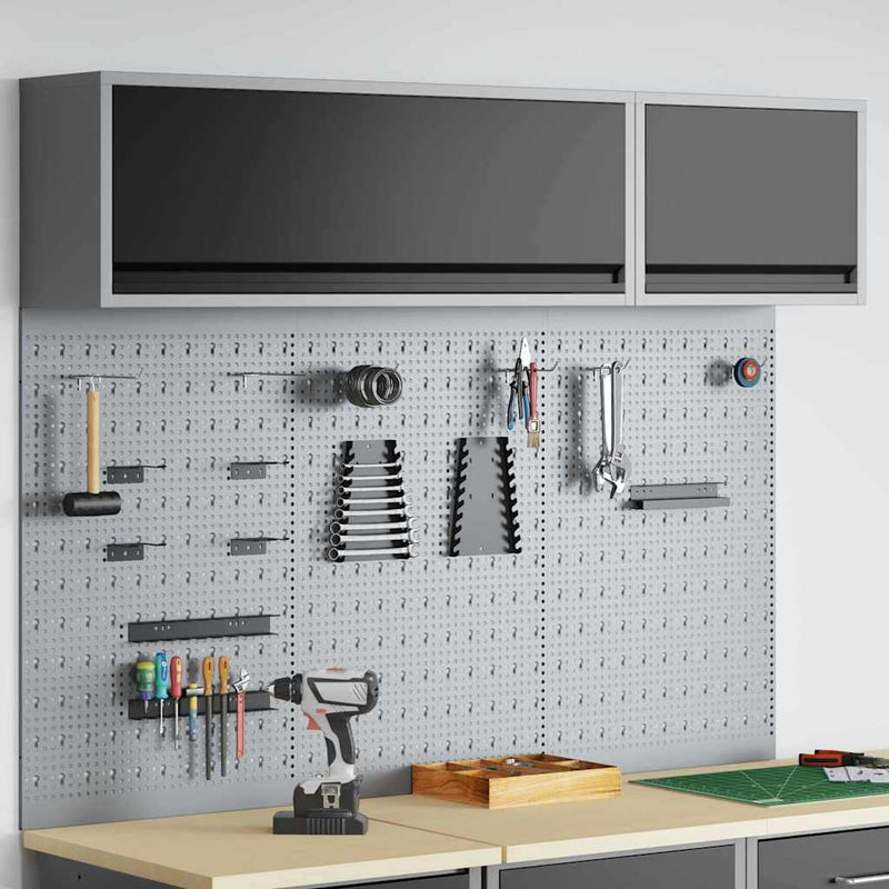 Load image into Gallery viewer, Vidaxl gereedschapskast set met plank 5 pcs zwart gepoedercoat staal
