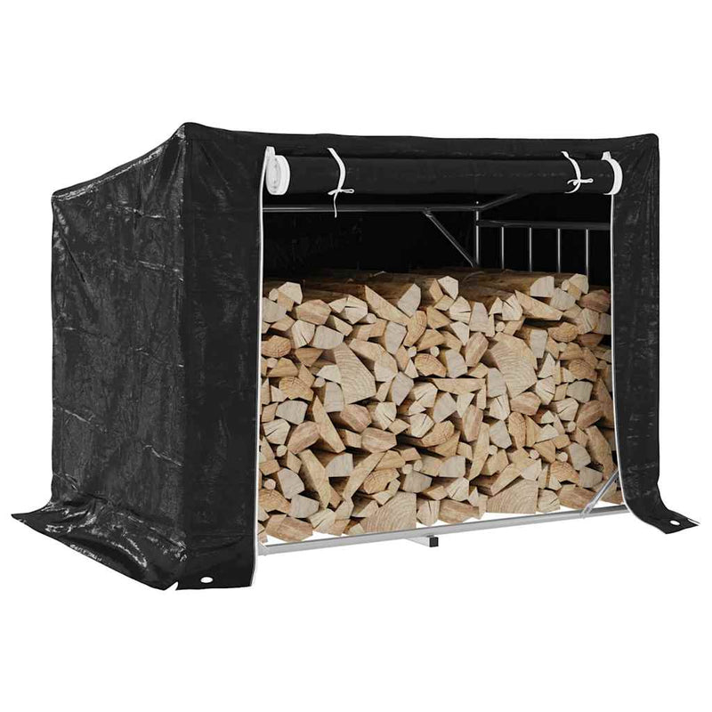Load image into Gallery viewer, Vidaxl haardhoutrek met regenhoes 150,5x100,5x110,5 cm staal
