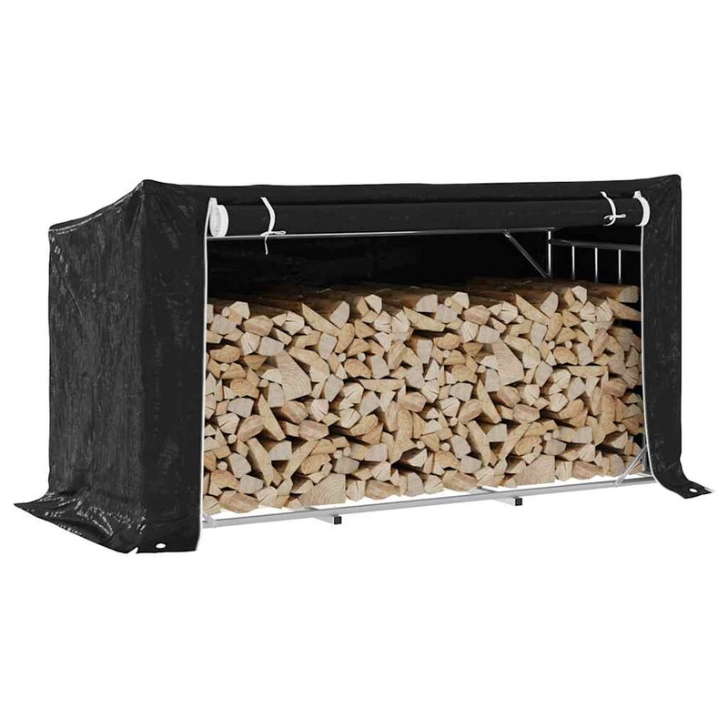 Load image into Gallery viewer, Vidaxl haardhoutrek met regenhoes 200,5x80,5x110,5 cm staal
