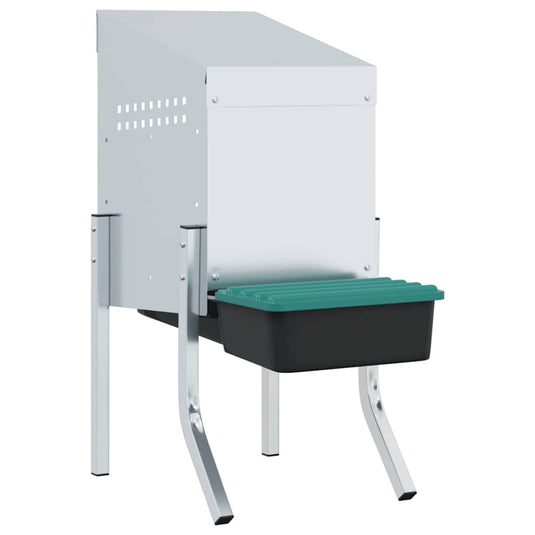 Vidaxl kippennestkast 1 compartiment met poten gegalvaniseerd staal