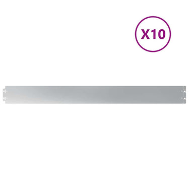Vidaxl gazonranden 10 st 10x103 cm gegalvaniseerd staal