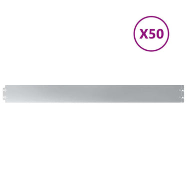 Vidaxl gazonranden 50 st 10x103 cm gegalvaniseerd staal