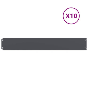 Vidaxl gazonranden 10 st 15x103 cm koudgewalst staal antraciet