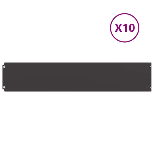 Vidaxl gazonranden 10 st 20x103 cm koudgewalst staal zwart