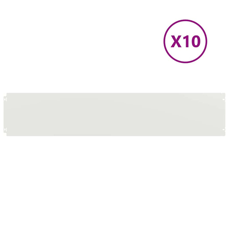 Load image into Gallery viewer, Vidaxl gazonranden 10 st 20x103 cm koudgewalst staal wit
