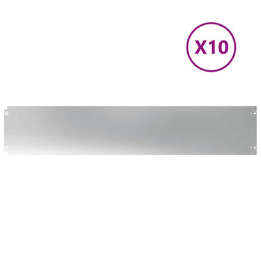 Vidaxl gazonranden 10 st 20x103 cm gegalvaniseerd staal