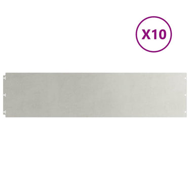 Vidaxl gazonranden 10 st 25x103 cm roestvrij staal