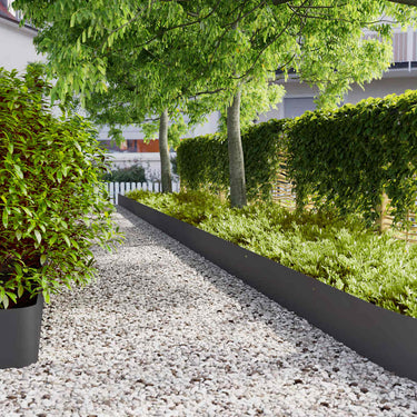 Vidaxl gazonranden 20 st 25x103 cm koudgewalst staal zwart