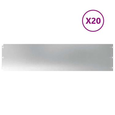 Vidaxl gazonranden 20 st 25x103 cm gegalvaniseerd staal
