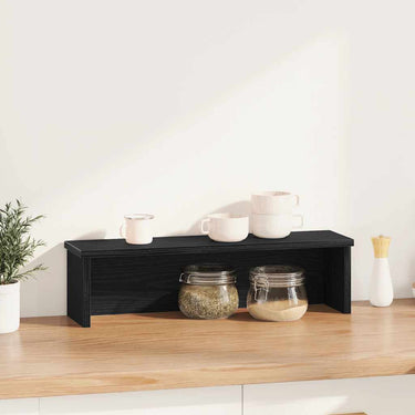 Vidaxl keukenrek stapelbaar 50x15x16 cm bewerkt hout zwart
