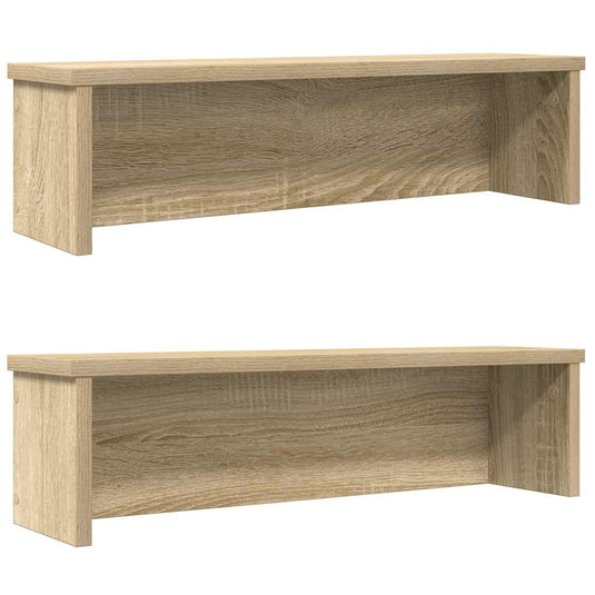 Vidaxl keukenrekken stapelbaar 2 st 50x15x16 cm sonoma eikenkleurig