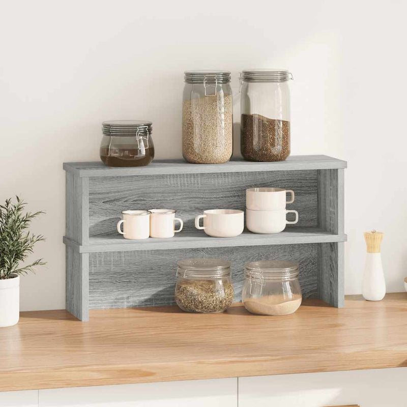 Load image into Gallery viewer, Vidaxl keukenrekken stapelbaar 2 st 50x15x16 cm grijs sonoma eiken
