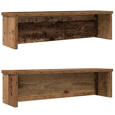 Vidaxl keukenrekken stapelbaar 2 st 50x15x16 cm oud houtkleurig