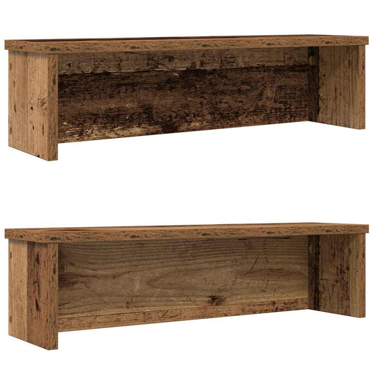 Vidaxl keukenrekken stapelbaar 2 st 50x15x16 cm oud houtkleurig