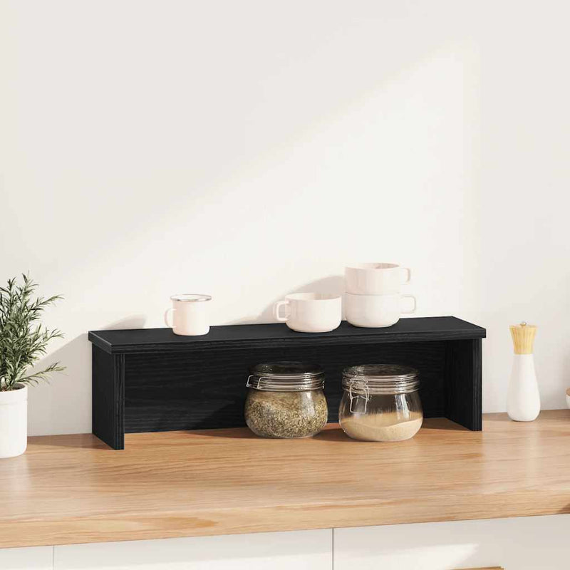 Load image into Gallery viewer, Vidaxl keukenrek stapelbaar 60x15x16 cm bewerkt hout zwart

