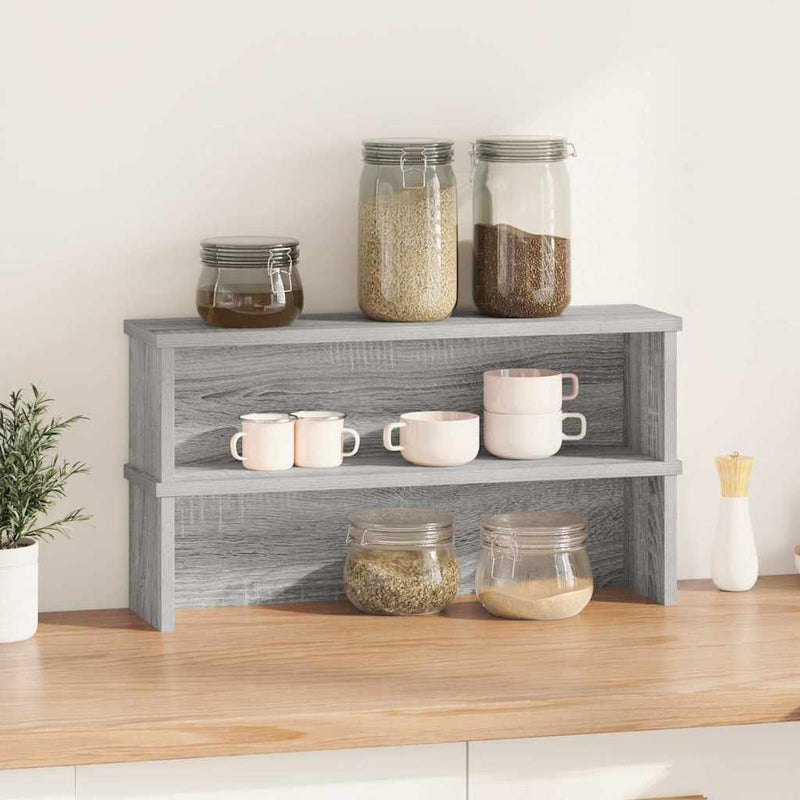 Load image into Gallery viewer, Vidaxl keukenrekken stapelbaar 2 st 60x15x16 cm grijs sonoma eiken
